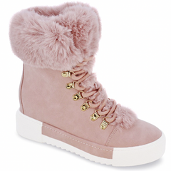 Warm Fur Lace-Up Boots
