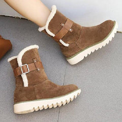 Warm Non Slip Ankle Snow Boots Winter Fur Lining Booties
