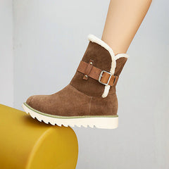Warm Non Slip Ankle Snow Boots Winter Fur Lining Booties