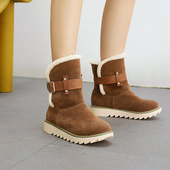 Warm Non Slip Ankle Snow Boots Winter Fur Lining Booties