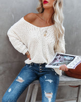 Warms My Soul Knit Sweater - Natural