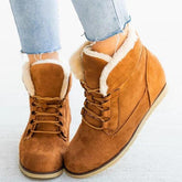 Wedge Heel Winter Leather Boots