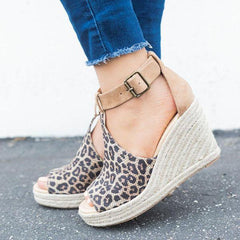 Wedges Adjustable Buckle Sandals