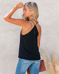 What If Halter Tank - Black