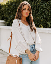 Wing It Statement Sleeve Blouse