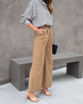 Winston High Waisted Pocketed Pants - Camel