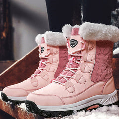 Winter Furry Warm Lace-Up Snow Boots