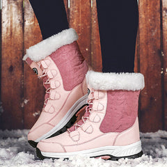 Winter Furry Warm Lace-Up Snow Boots