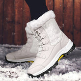 Winter Furry Warm Lace-Up Snow Boots