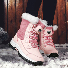 Winter Furry Warm Lace-Up Snow Boots