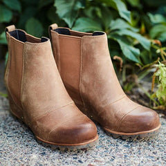 Winter Slip On Wedge Boots
