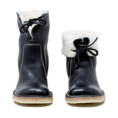 Winter Vintage Boots Warm Unisex Lace-up Shoes