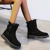 Winter Warm Fur Side Zipper Snow Boots