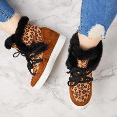 Winter Warm Wedge Heel Suede Boots
