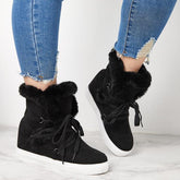 Winter Warm Wedge Heel Suede Boots