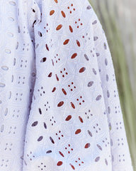 Withdrawn Cotton Eyelet Off The Shoulder Top - Lilac