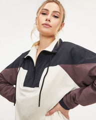 Work Hard Half Zip Pocketed Fleece Athletic Jacket