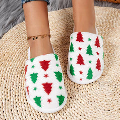 Christmas Warm Fuzzy Flat Slippers