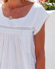 Yanna Lace Babydoll Top - Off White