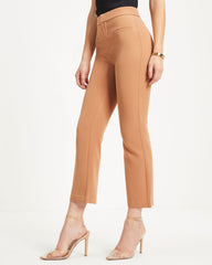 Yes Moment High Waisted Pants - Tan
