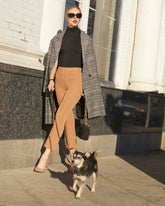 Yes Moment High Waisted Pants - Tan