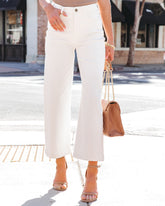 Dixon Cotton Pocketed Straight Leg Pants - White