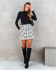 Cher Plaid Pocketed Mini Skirt