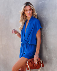 Chicka Pocketed Romper - Cobalt - SALE