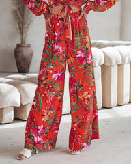 Coral Reef Sunsets Wide Leg Pants