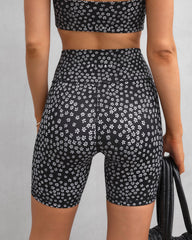 Dark Daisy Biker Shorts