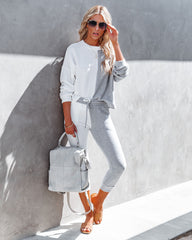 Grey Area Pocketed Colorblock Knit Joggers - SALE