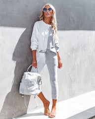 Grey Area Pocketed Colorblock Knit Joggers - SALE