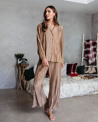 Hey Honey Plisse Pants - Gold