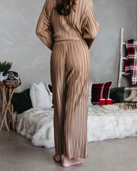 Hey Honey Plisse Pants - Gold