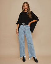 Laney Cotton Blend High Low Tee - Black