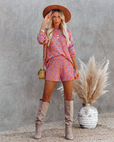 Mosaic Of Color High Rise Knit Shorts