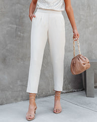 Clark Pocketed Pants - Ecru