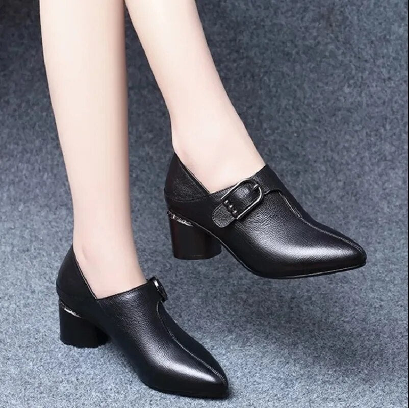 Botas Femininas Women Cute Sweet High Quality Square Heel Short Ankle Boots Lady Casual Street Winter Heel Shoes A790B