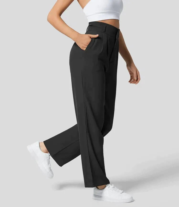 High-waisted casual pants