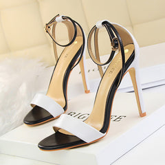 Women's Fashion Sexy Nightclub Stiletto Hollow-out Spliced Heels