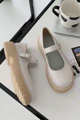 Japanese jk soft girl round toe doll shoes niche design small leather shoes