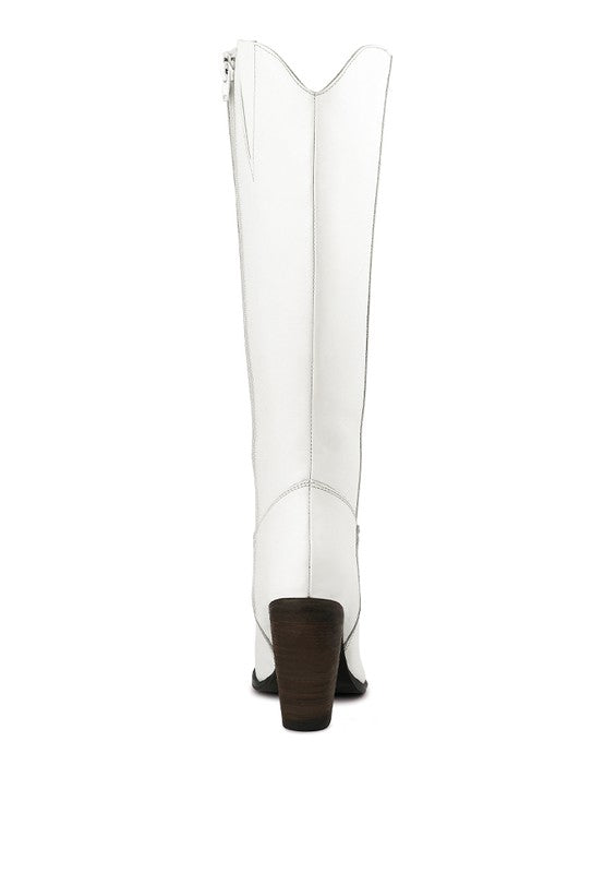 Blue Storm Suede Leather Calf Boots