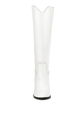 White Storm Suede Leather Calf Boots