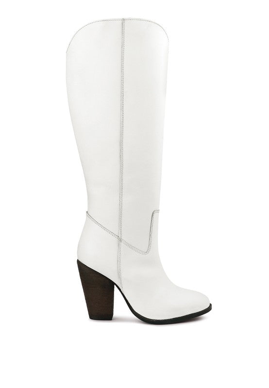 Blue Storm Suede Leather Calf Boots