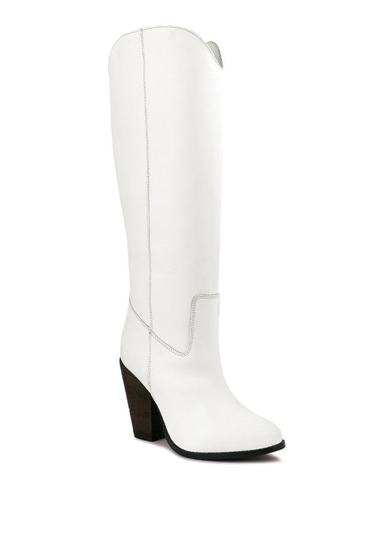 Blue Storm Suede Leather Calf Boots