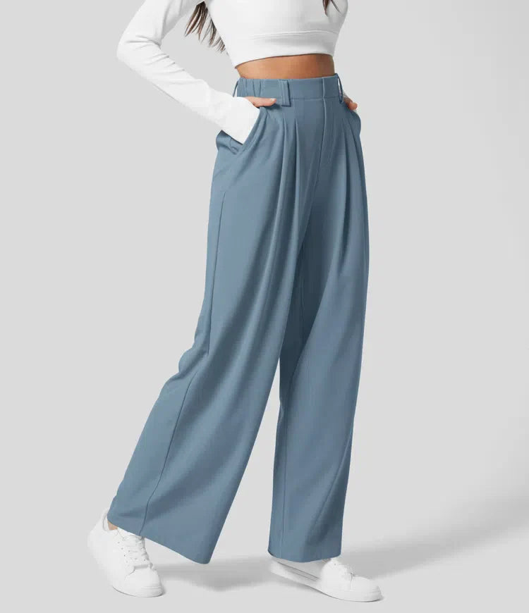 HIGH-WAISTED WORK TROUSERS