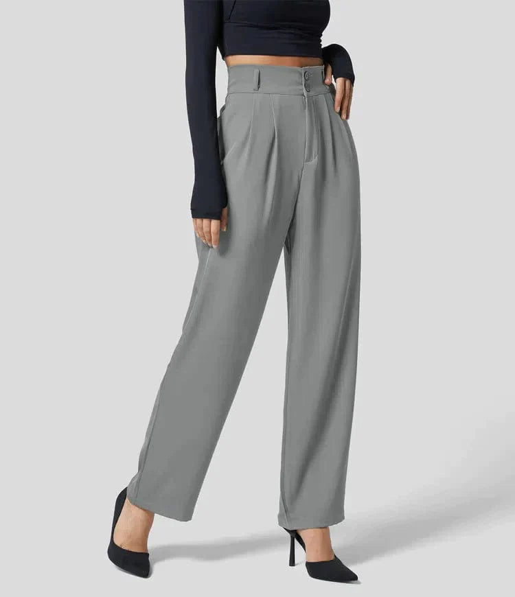 High-waisted casual pants