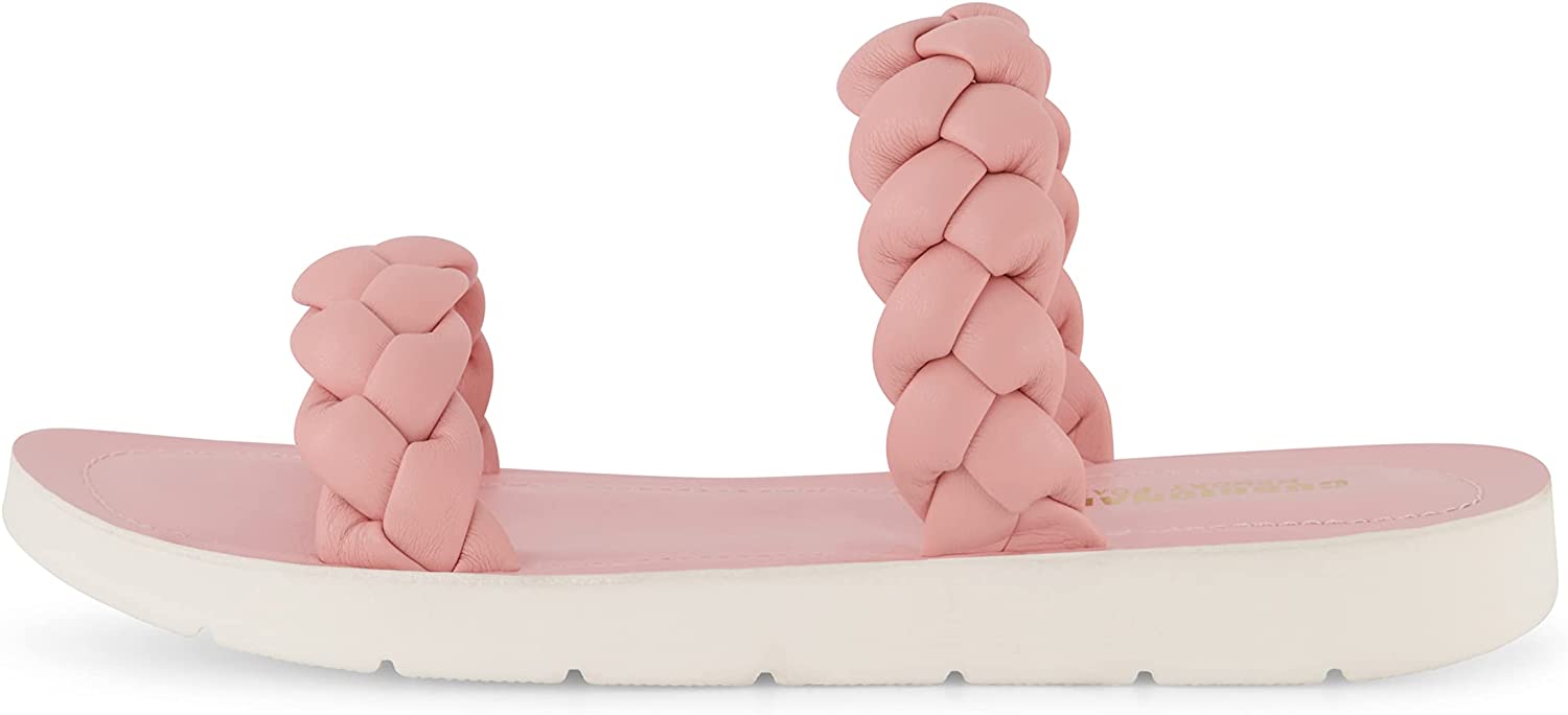 Cushionaire Pink Island Braided Slide Sandal