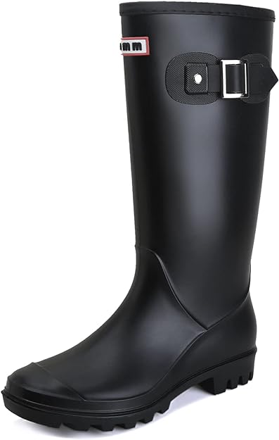 Water Resistant Black Stylish Rain Boots Water Shoes