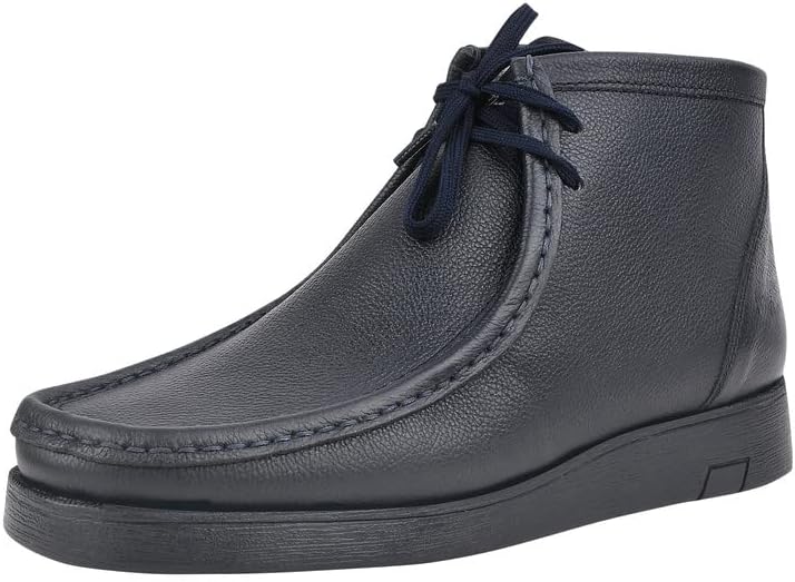 Men's Genuine Leather Gray Moccasin Style Boots